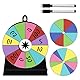 Glücksrad Zum Drehen, 15 x 20cm Glücksrad zum Selbstgestalten mit 3 Drehrad und 2 Markierungsstift Glücksrad Spielzeug mit Ständer Abnehmbarer Spinnings Prize Wheel für Messepartys, Kneipenkarneval