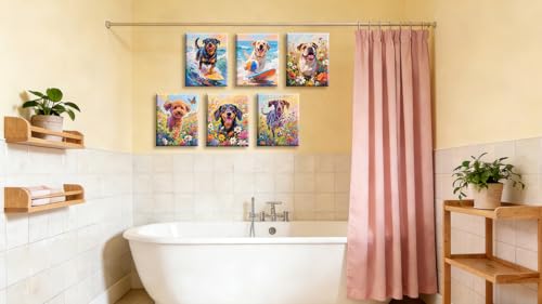 Image of Frimeeme Frame Funny Dog Canvas Wall Art, 6 Pieces, 8X10 Frames