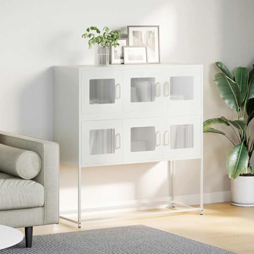 Armario de metal de acero laminado resistente y comoda blanca minimalista 3
