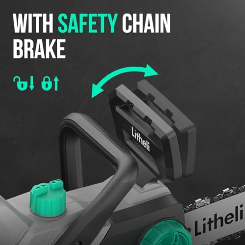 Litheli 10 Inch Chainsaw, 20V Cordless Electric Chain Saw, with 4.0Ah Lithium Battery & Charger, for Branch Cutting,Tree Pruning, Yard, Garden by LiTHELi - Image 5
