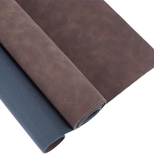 GORGECRAFT Kunstleder-Stoff 135x30cm Weiches Synthetisches PU-Leder Kaffeebraun Kunst-Wildleder-Stoff Für Heimwerker Nähen Handtaschen Geldbörsen Koffer Sofa Sitzbezüge Aufnäher Schmuckherstellung
