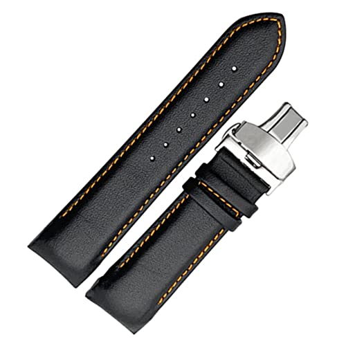 Bracelet montre fait main cuir véritable courbe 22mm 23mm 24mm pour T035