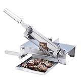 CUTPOIY Manual Frozen Meat Slicer Bone Cutter Slicer Cutter Cheese Slicer Cutter 430 Stainless Steel Bone Cutter Guillotine Sausage Ham Biltong Jerky Slicer