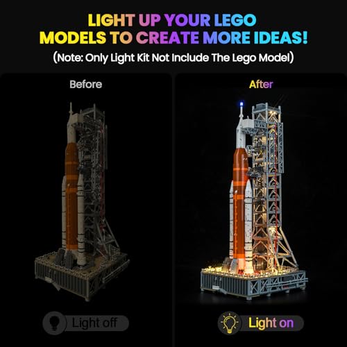 Hilighting Upgraded Led Light Kit Compatible with Lego NASA Artemis Space Launch System Building Set, Lights Decoration Compatible with Lego 10341 (Model Not Included) by Hilighting - Used condition - Image 2