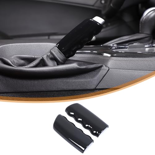 for Corvette C6 Car Handbrake Cover ABS Parking Brake Lever Decorative Protector Brake Handle Cover Compatible with Corvette C6 2005-2013 Interior Accessories (Piano Black)