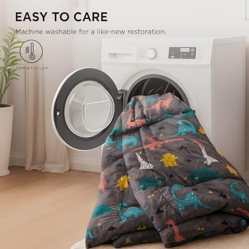 Image of Anjali Overseas 200 GSM 400 TC Kids Glace Cotton Reversible Cartoon Printed Double Bed King Size Comforter with Matching Bedsheet 90 * 100 with 2 Pillow Covers Set of 4 Pieces. Multi B