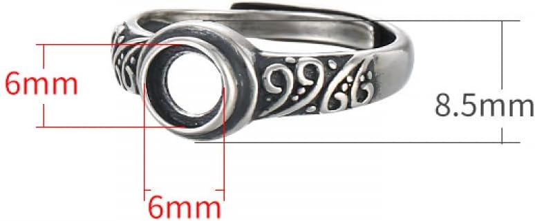 925 Sterling Silver Ring Blanks for Jewelry Making 5/6/7mm Round Cabochon Bezel Ring Settings DIY Rings Crafts Jewelry Findings