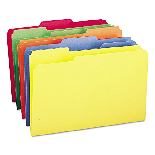 Smead Colored File Folder, 1/3-Cut Tab, Legal Size, Assorted Colors, 100 per Box (16943)