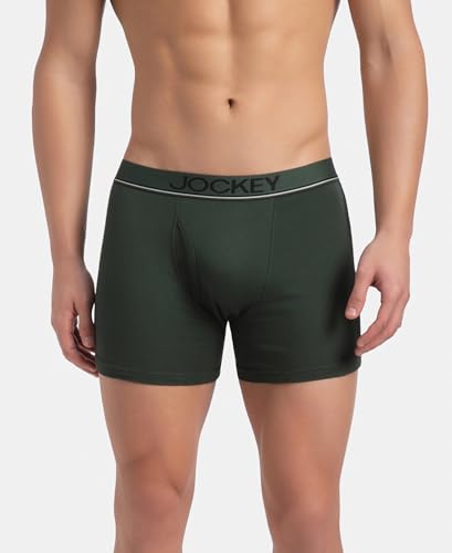Image of Jockey 8009 Men Super Combed Cotton Rib Solid Boxer Brief with Ultrasoft and Durable Waistband (Pack of 3)