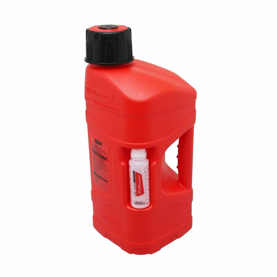 Bidon Polisport Prooctane 10 L rouge étanche et son doseur 100 ml intégré
