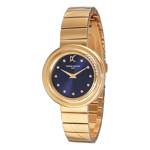 Montre femme Pierre Cardin Passy Météore dorée et bleue chic