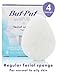 Buf-Puf Dermatologist Developed Body & Facial Sponges, Cleanses & Exfoliates, Reusable, 2 Count, White with Blue Accents, Loofah Pads