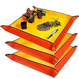 HNXTYAOB 3 PCS 39.5"X39.5" Extra Large Repotting Mat for Indoor Plants Transplanting and Mess Control, Gardening Gifts for Women Men