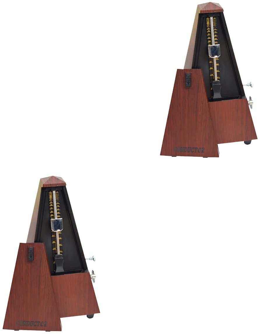 Mechanisches Metronom, 2 Stück Mechanisches Metronom Klaviergitarren-Metronom Tragbares Metronom for die Familienschule mit genauer Zeitangabe