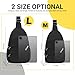Crossbody Bags for Women, Sling Bag for Men, Small Hiking Backpack Anti Theft Lightweight for Outdoors Travel (M, Black)