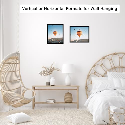 Image of JCJMY 6x7 Picture Frame Black for Wall Hanging or Tabletop, Wall Mounting Horizontally or Vertically, 6 x 7 Wall Gallery Poster Photo Frame with Shatter Resistant Plexiglass, Black