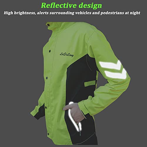 Rompeviento impermeable para ciclismo con capucha y reflectivo miniatura 4