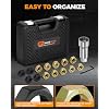 Axle Spindle Rethreading Kit,16 Piece Precision Restorer Master Repair Kit, Essential Tool for Mechanics - Includes Thread File and Axle Spindle Thread Chaser Set (16 Piece)