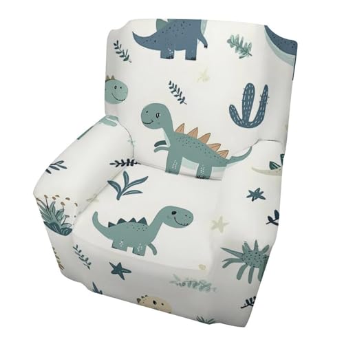 Housse de fauteuil 1 place extensible à motif cactus - 2