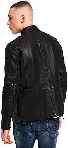 superdry leather rotor jacket