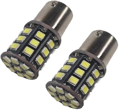 2x 1156PY BAU15S 7507 PY21W 33 SMD LED White Super Bright Car Signal Tail Stop Brake Light Bulb