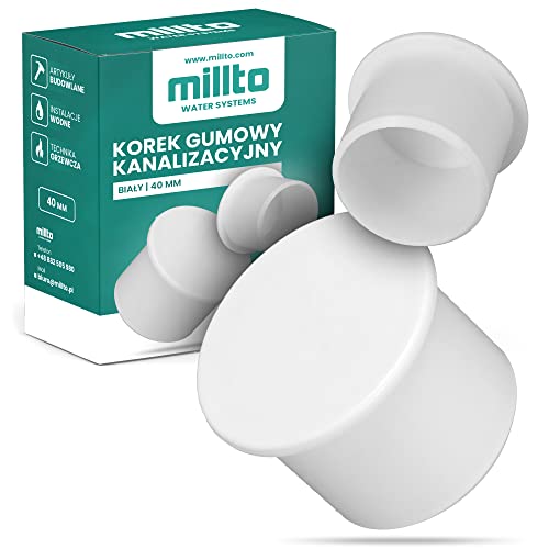 Millto™ Tapón de tubo HT Ø DN 40 mm blanco | tapón de desagüe de plástico PVC PP conexión pieza de conexión tapa