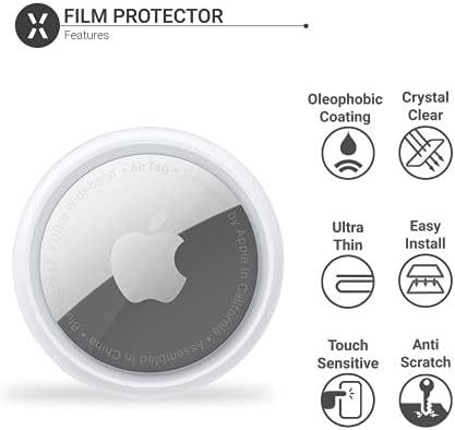 AirTag Screen Protectors [4 Pack] - Soft TPU Airtag Film Self Healing and Waterproof - Anti-Scratch, Case Friendly for AirTags