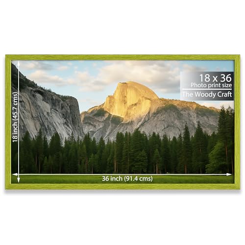 Image of 18x36 Photo Frame | Green Photo Frame For Wall | Elegant Wall Frame | Wooden Photo Frame Crafted For Style | Trendy Big Photo Frames For Wall | Ideal Frames For Bedroom Wall Decor