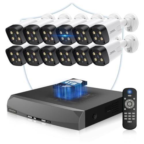 Amazon.co.jp: OHWOAI 12台セット PoE防犯カメラ 屋外用 4K 800万画素