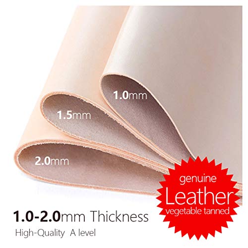 Bewerking Leer Vierkant 1,5 mm dik Vegetarisch gelooid leer Afgewerkt volnerf Koeienhuid Leer Ambachten Naaien… - Afbeelding 3