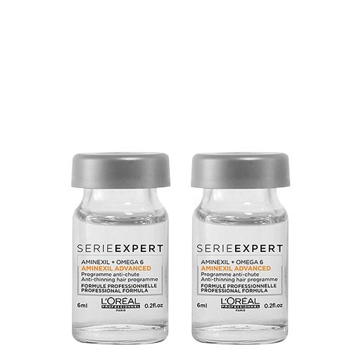 L'ORÉAL Professionnel Serie Expert Aminexil Advanced 10 x 6 ml, Flüssigkeit, Lotion, für Männer, Dünn, Haarausfall, Reduzierung, Dichte, Verankerung, 2 x 10 x 6 ml