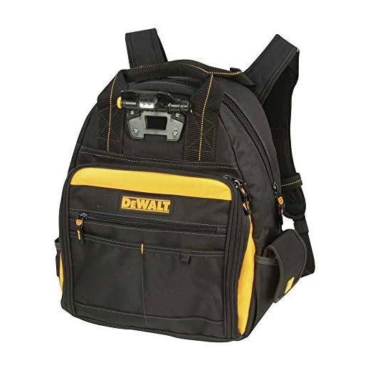 DEWALT DGL523 Lighted Tool Backpack Bag, 57-Pockets