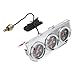 Triple Gauge Set, 2in Triple Gauge Set Water Temp Oil Pressure AMP Meter Universal for 12V Car Boat Truck