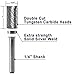 YUFUTOL SA-5 Tungsten Carbide Burr Cylinder Shape Double Cut Rotary Burr File(1/2” cutter Dia X 1”Cutter Length) with 1/4'' Shank dia,Pack of 1