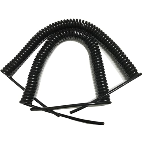 Cable de cobre negro de 6 núcleos resistente de 20 AWG con diseño helicoidal flexible 3