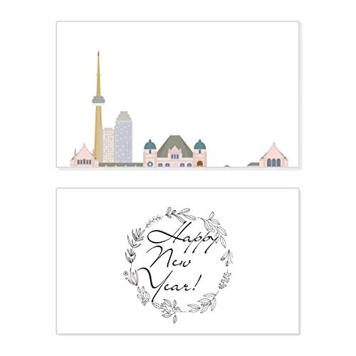 Tarjeta de felicitación de Año Nuevo de Canadá: bendición conmemorativa para fin de año