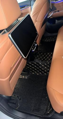 Image of 7D Premium Leatherette Car Foot Mat for Jaguar F-Type (2018-2024) | Luxurious & Elegant Look | 100% Waterproof and Dust Proof | Custom Fitted 7D Car Floor Tray Mat - Black with Beige