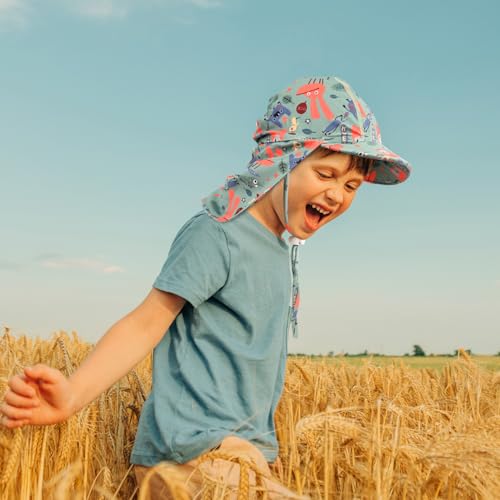Gorro de sol para niños transpirable con cubrecuello para juegos de playa 4