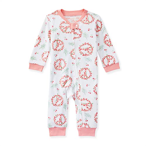 Image of Burt's Bees Baby unisex-baby Sleep & Play, Organic One-piece Romper-jumpsuit Pj, Zip Front Footed Pajama