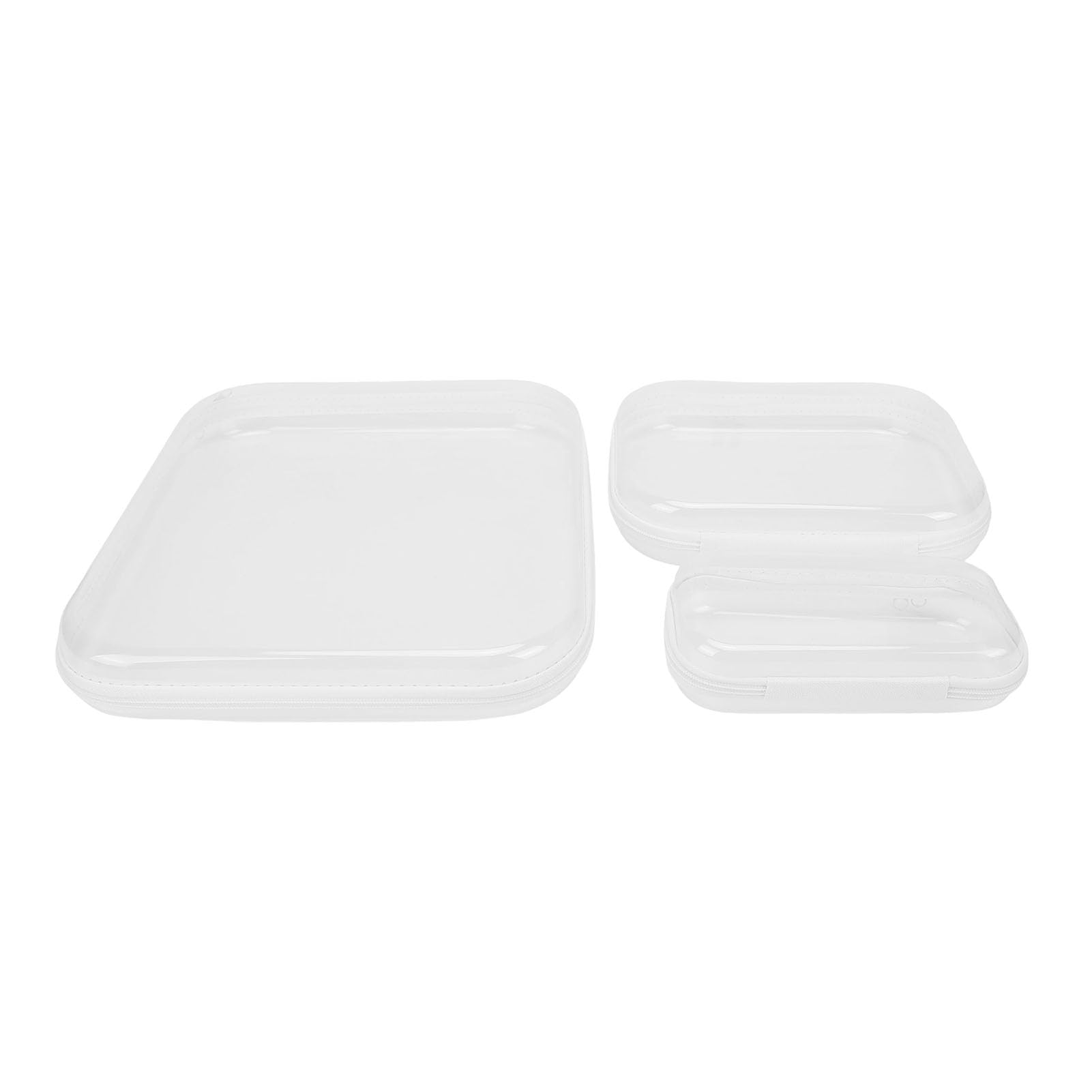 Mingzhe Transparent Hard Shell Zipper Case Set 6 Pcs for Jewelry and (6pcs)