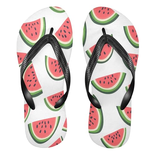 CEBUGI Unisex Flip Flop -Flat Sandal -NonSlip Couple Slippers -Natural Rubber Foam Soles Ultimate Comfort and Durability for Indoor Outdoor|Watermelon Pattern