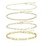 E:4Pcs-Anklet Set-Gold