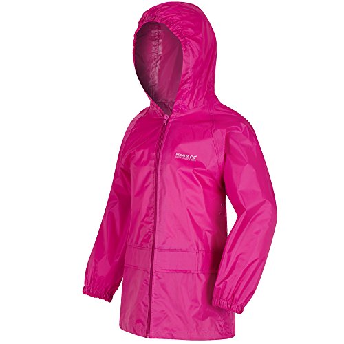 Image of Regatta Kids Fully Waterproof Jacket Black, Navy OR Pink Childs Boys OR Girls (3-4 Years, Jem Pink)