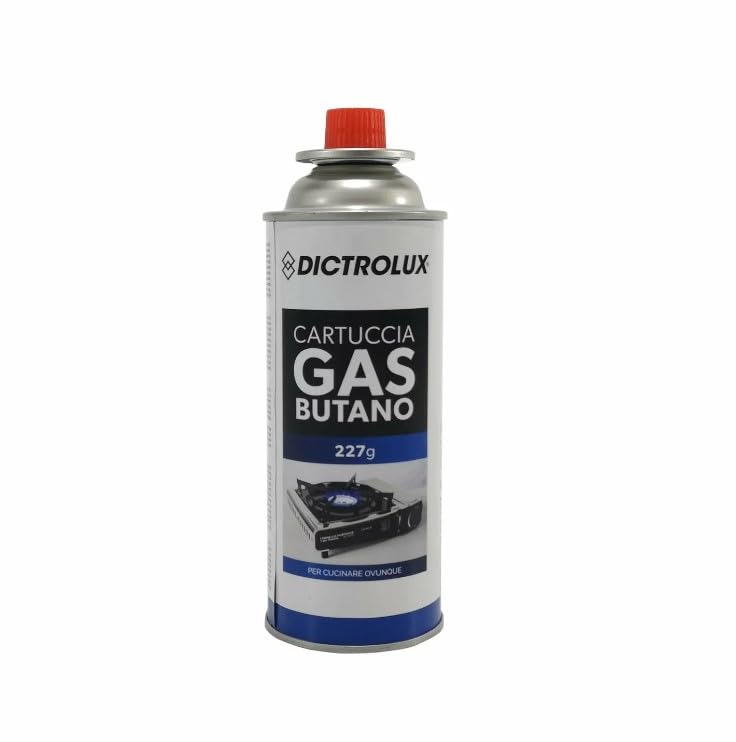 Dictrolux X 8 Cartuccia Gas BUTANO GR. 227 per FORNELLO da esterno/interno