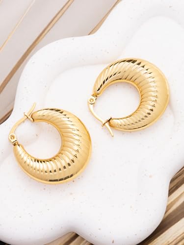 Image of Scintillare by Sukkhi Excellent Stainless Steel Round Hoop Earring Jewellery for Women & Girls|Anti Tarnish Jewellery|Gifts for Wife Girlfriend Mother Sister
