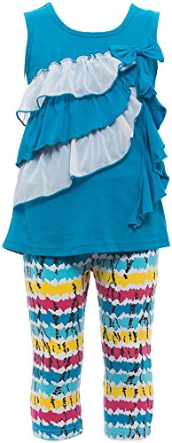 Image of ToBeInStyle Girl's Sleeveless Tank Top & Leggings 2 Piece Outfit Casual Dress Style Set