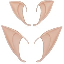 miccostumes 2 Pairs Elf Ears Light Color Latex Pixie Ear Tips Set Cosplay Masquerade Accessories Halloween Dress-Up Party