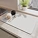 Draining Mat, Kitchen Super Absorbent Draining Mat, Super Absorbent Kitchen Counter Mat, Coffee Machine Mat, Quick Dry Dish Drainer Mat, Anti Slip Drainer Mat for Kitchen Counter , White, 40*60cm
