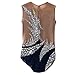 Kmarouse Rhythmic Gymnastics Leotard for Women, Girl's Sleeveless Competition Gymnastics Bodysuit with Rhinestones(Large)