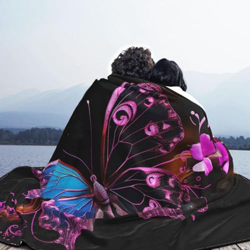 Couverture douce et chaude imprimé papillon idée cadeau idéale
